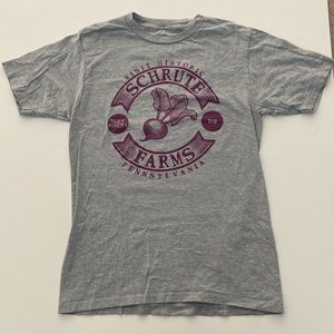 The Office Schrute Farms Gray t-shirt Tee women's sz small